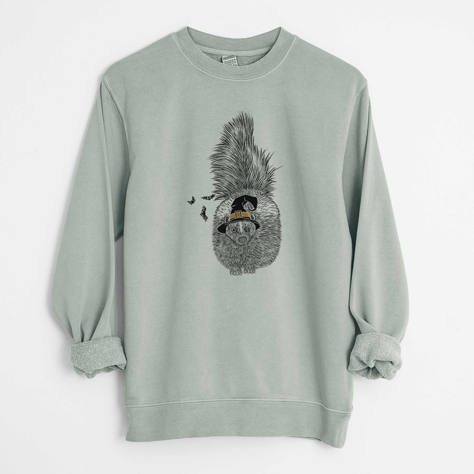 Witch Tibbs the Skunk - Unisex Pigment Dyed Crew Sweatshirt