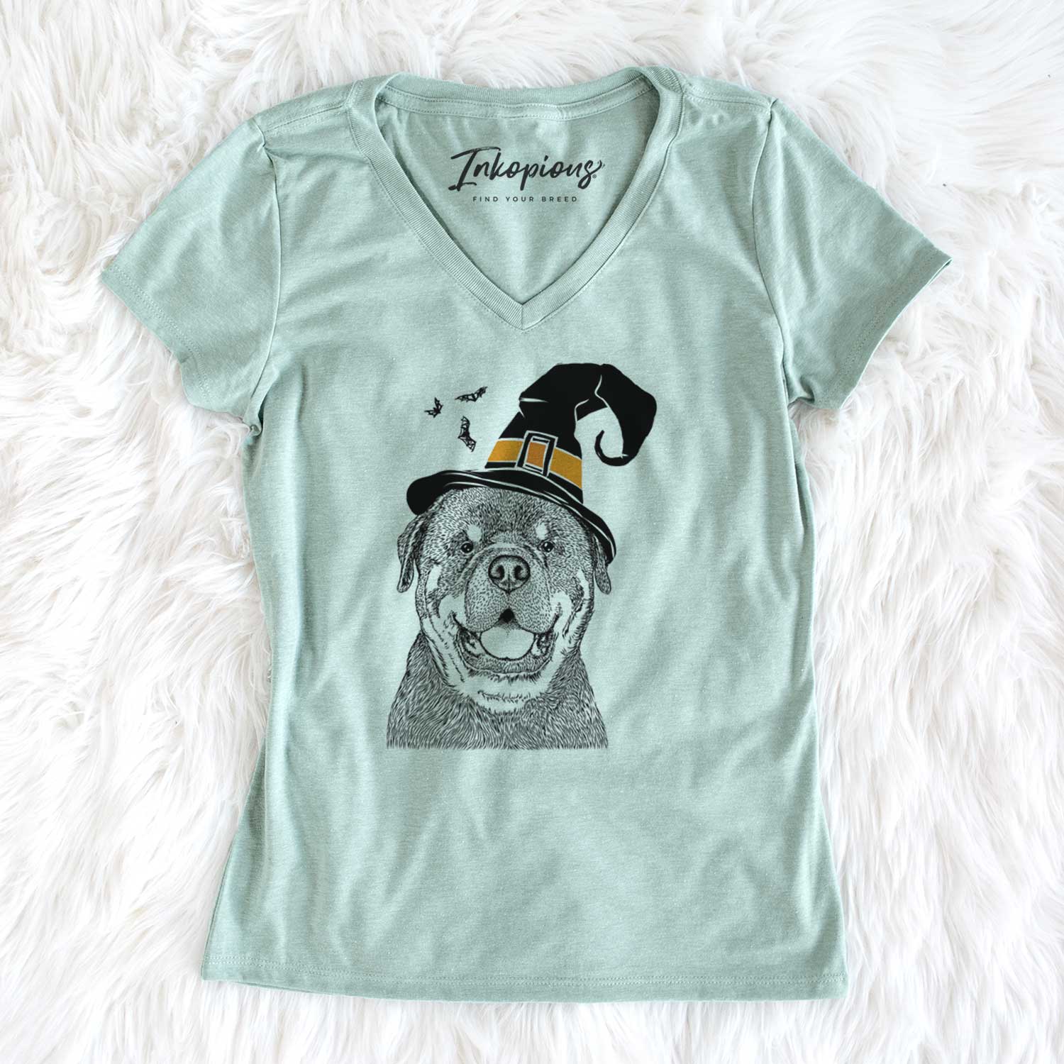 Witch Titan the Rottweiler - Women's V-neck Shirt