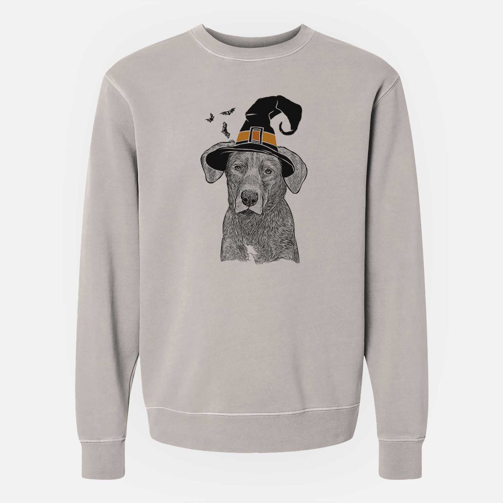 Witch Tom the Lab Dane Mix - Unisex Pigment Dyed Crew Sweatshirt