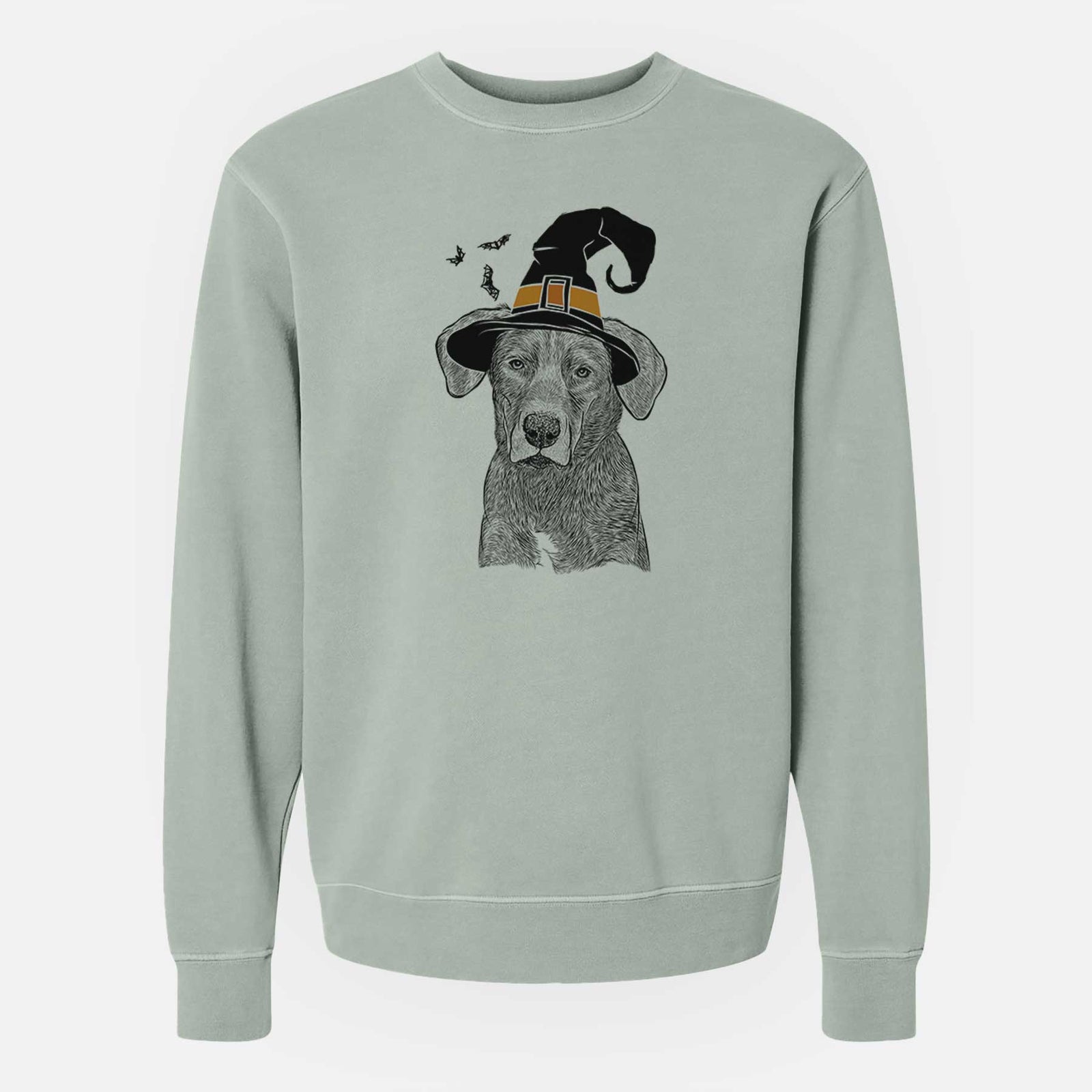 Witch Tom the Lab Dane Mix - Unisex Pigment Dyed Crew Sweatshirt