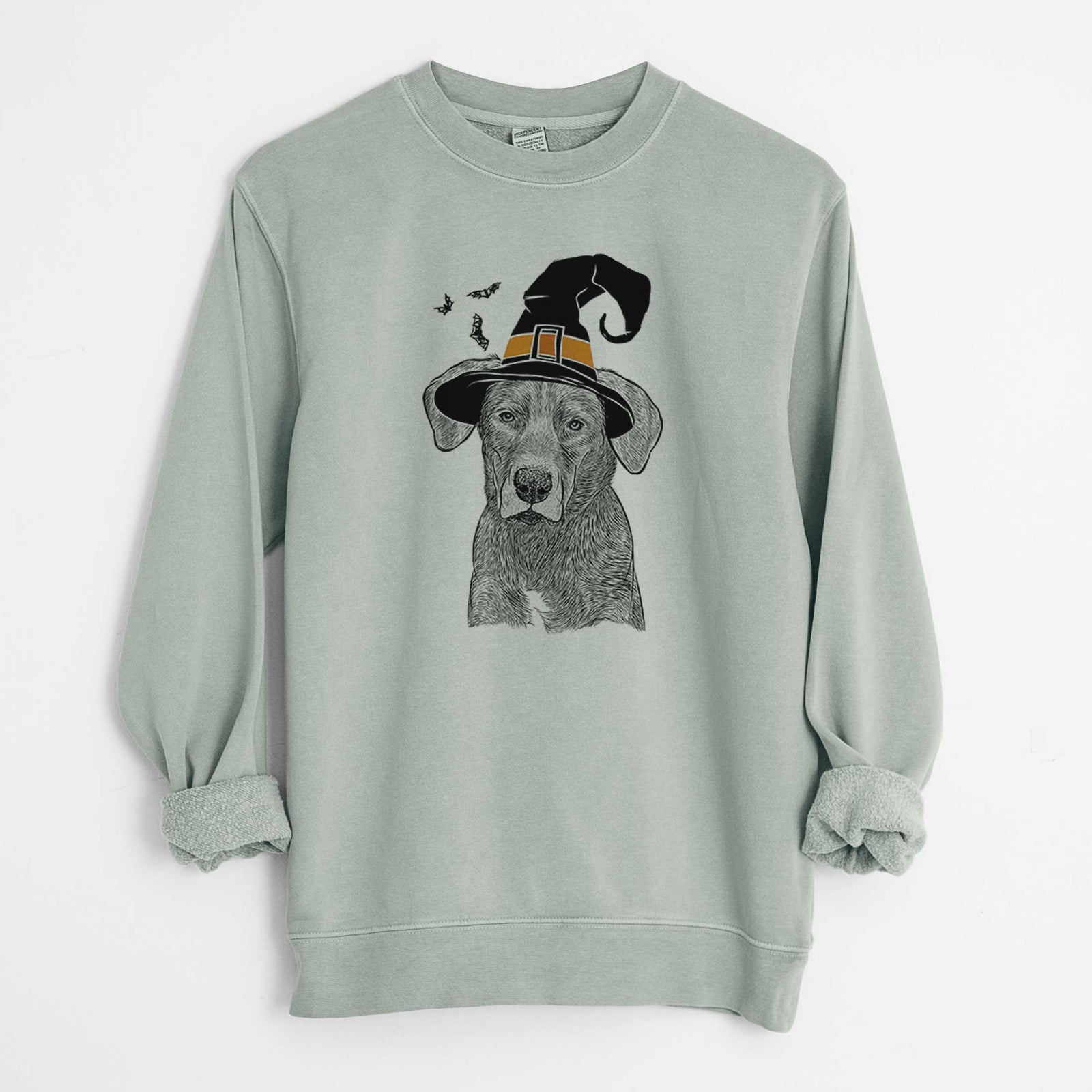 Witch Tom the Lab Dane Mix - Unisex Pigment Dyed Crew Sweatshirt