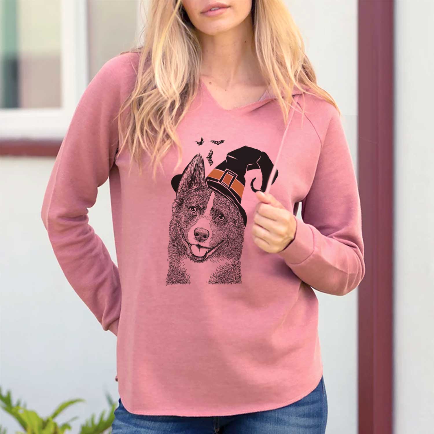 Witch Tosca the Karelian Bear Dog - Cali Wave Hooded Sweatshirt