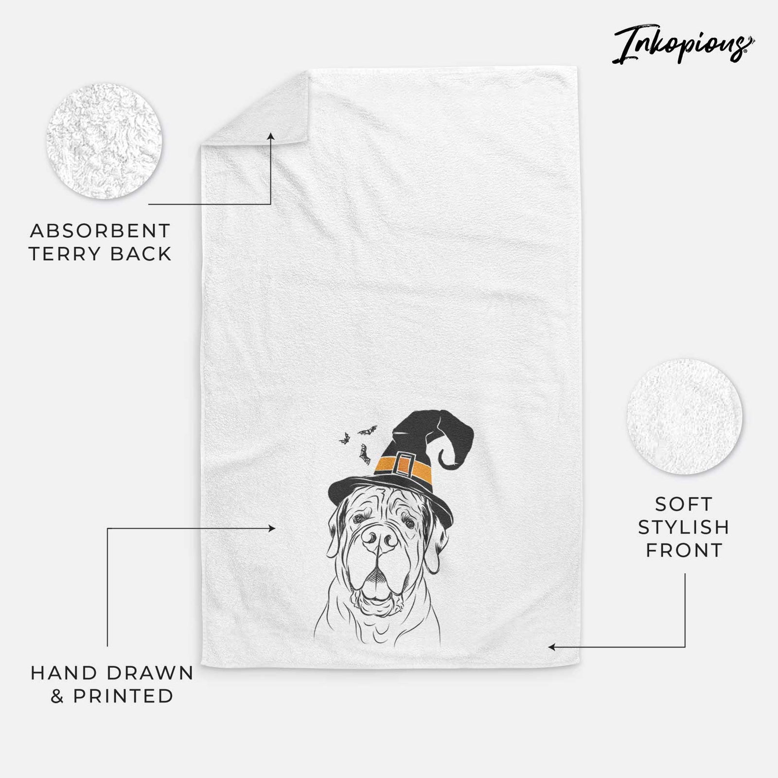 Tufton the English Mastiff Decorative Hand Towel