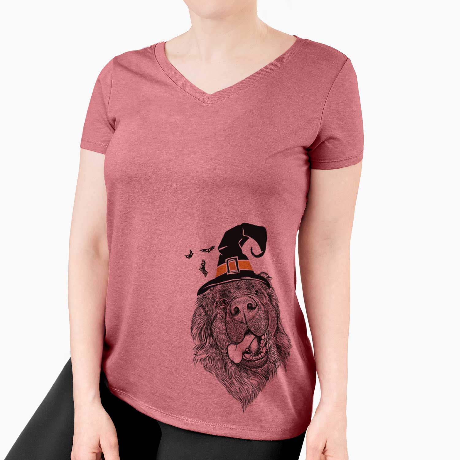 Witch Tuna the Newfoundland - Women's V-neck Shirt