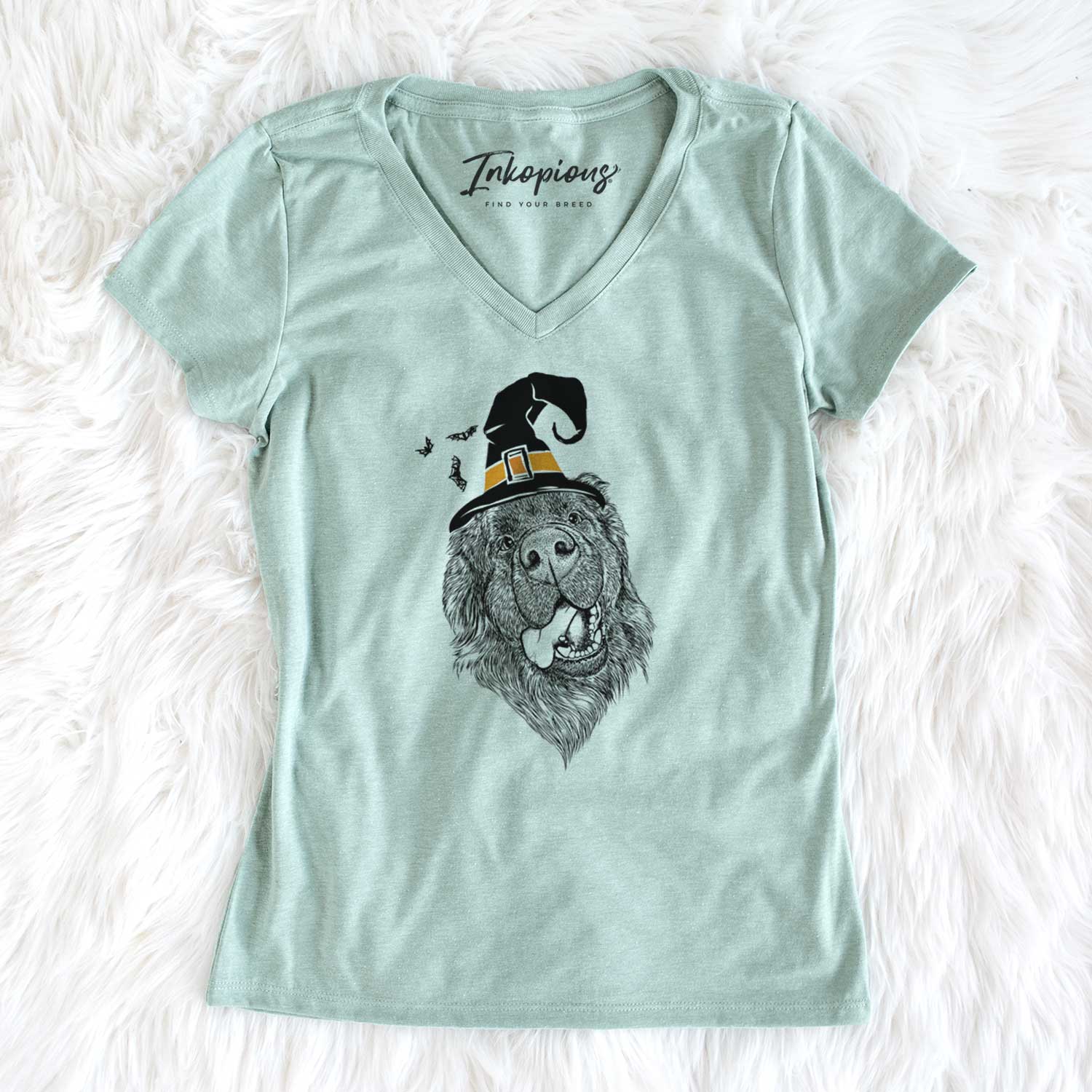 Witch Tuna the Newfoundland - Women's V-neck Shirt