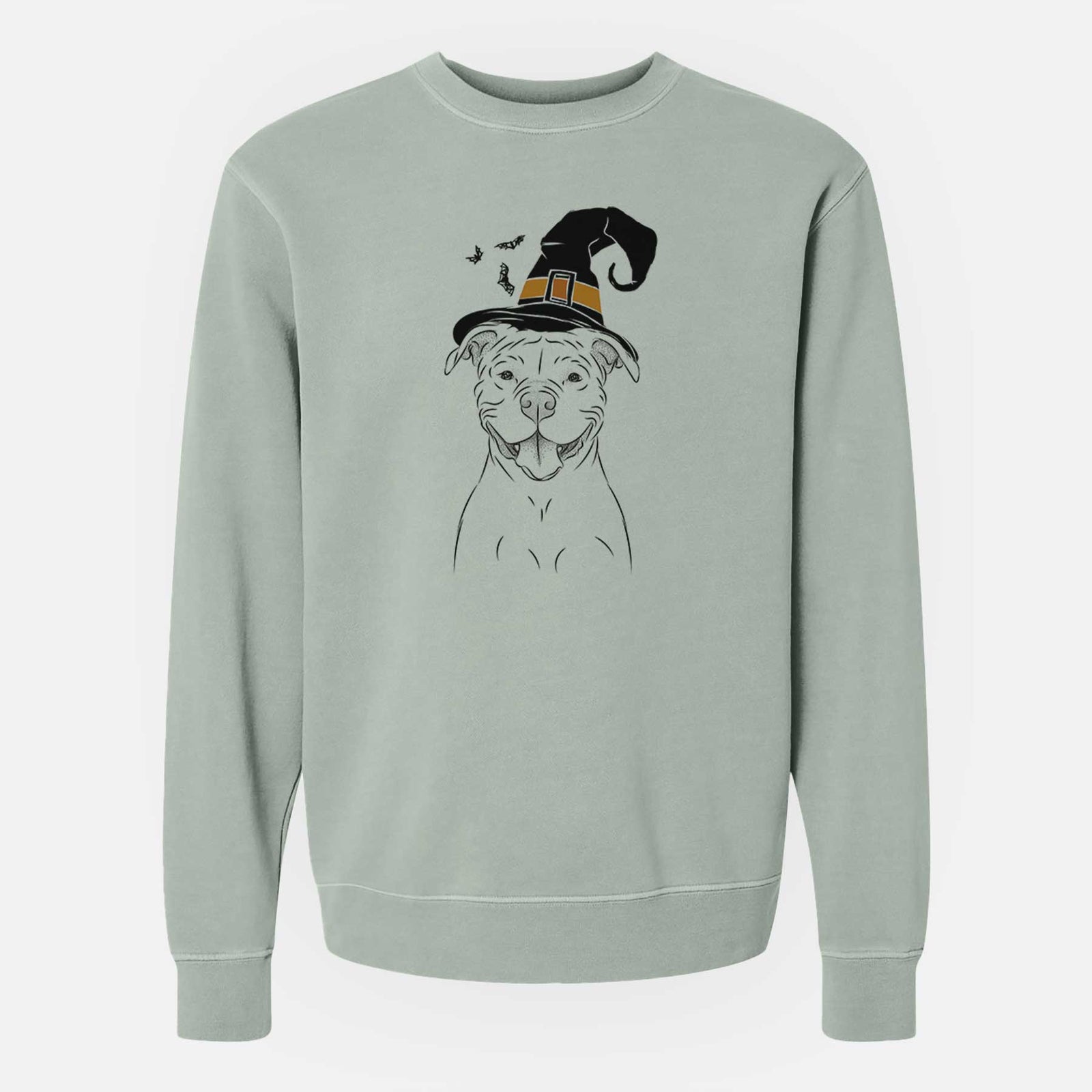 Witch Tyson the American Bulldog - Unisex Pigment Dyed Crew Sweatshirt