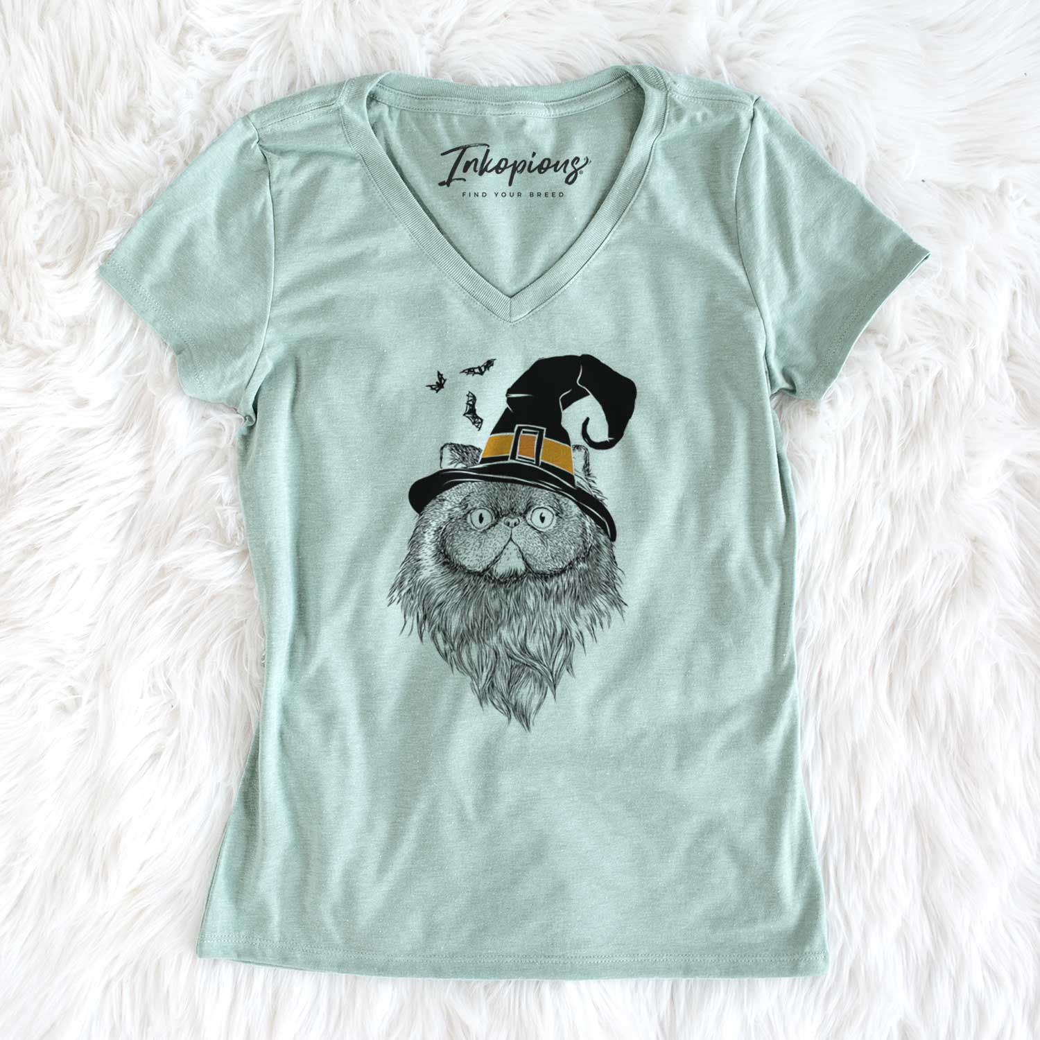 Witch Vader the Persian Cat - Women's V-neck Shirt