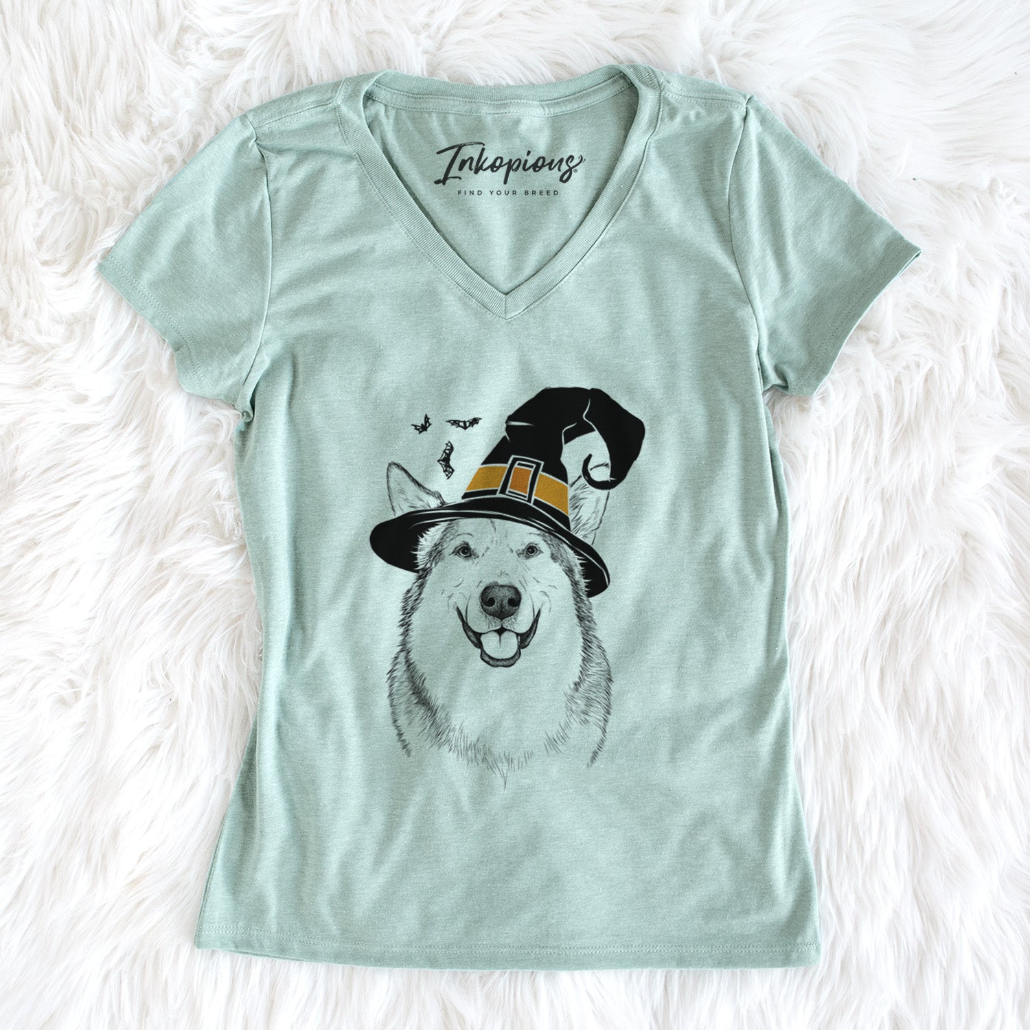 Witch Vader the Alaskan Malamute - Women's Perfect V-neck Shirt