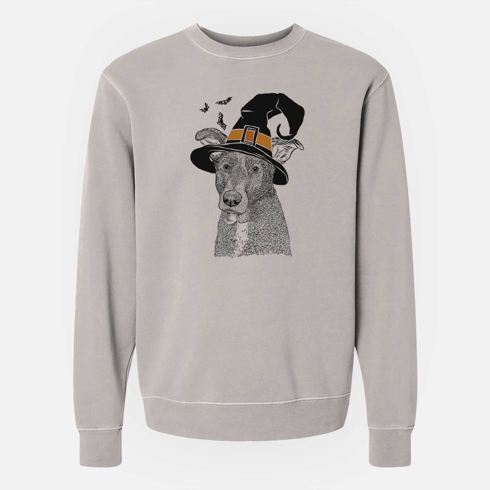 Witch Wilbur the Shepherd Mix - Unisex Pigment Dyed Crew Sweatshirt