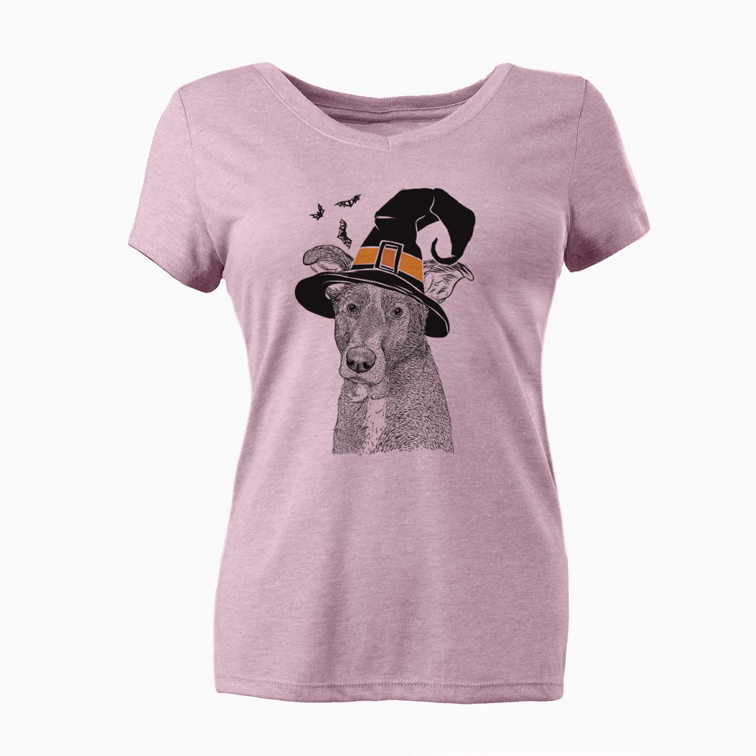 Witch Wilbur the Shepherd Mix - Women's V-neck Shirt