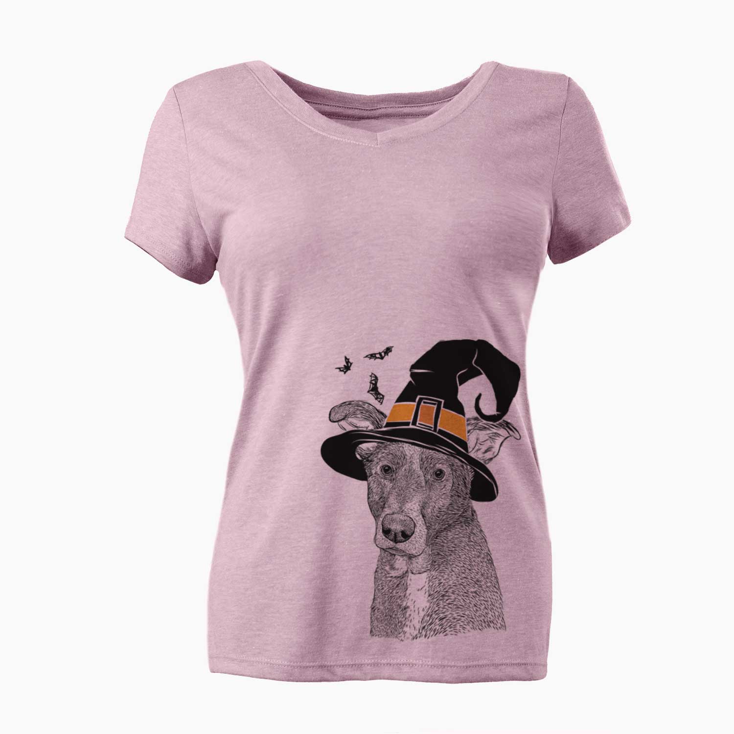 Witch Wilbur the Shepherd Mix - Women's V-neck Shirt