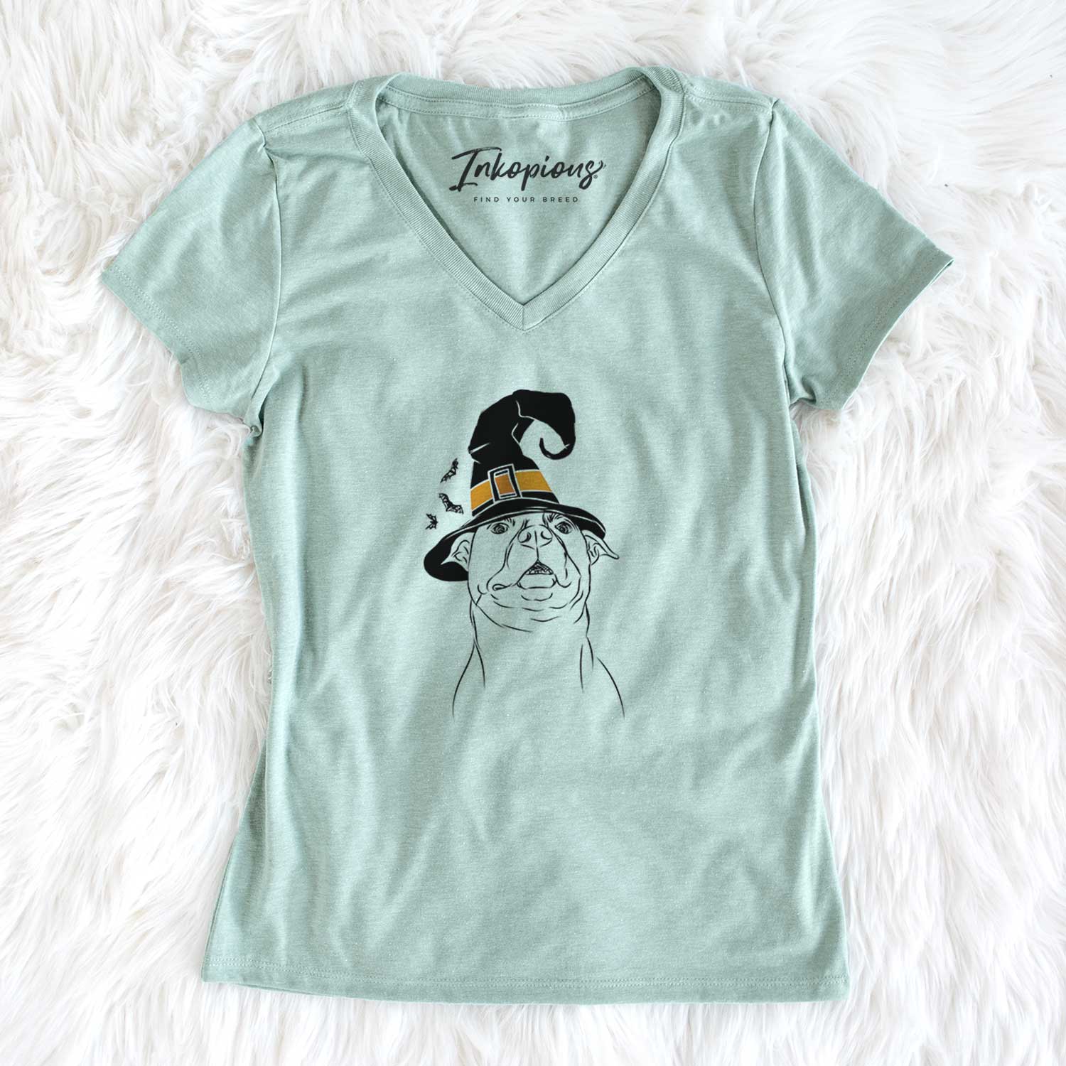 Witch Zada the Pitbull - Women's V-neck Shirt