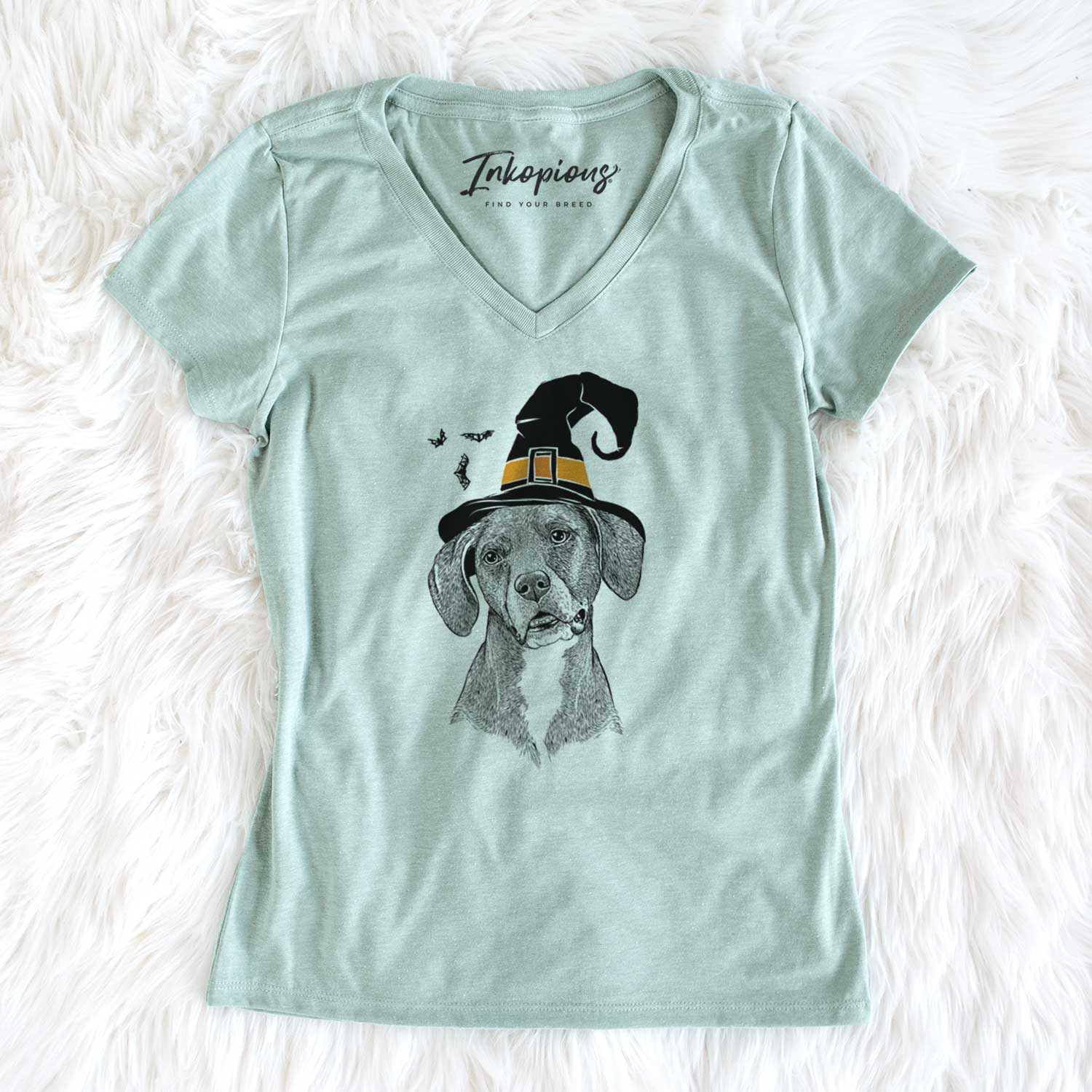 Witch Zeena the Plott Hound Mix - Women's V-neck Shirt