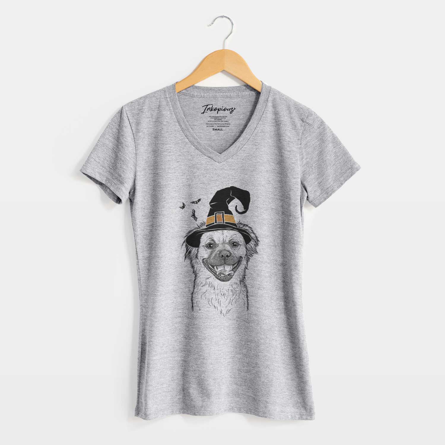Witch Zuri the Spaniel Mix - Women's V-neck Shirt