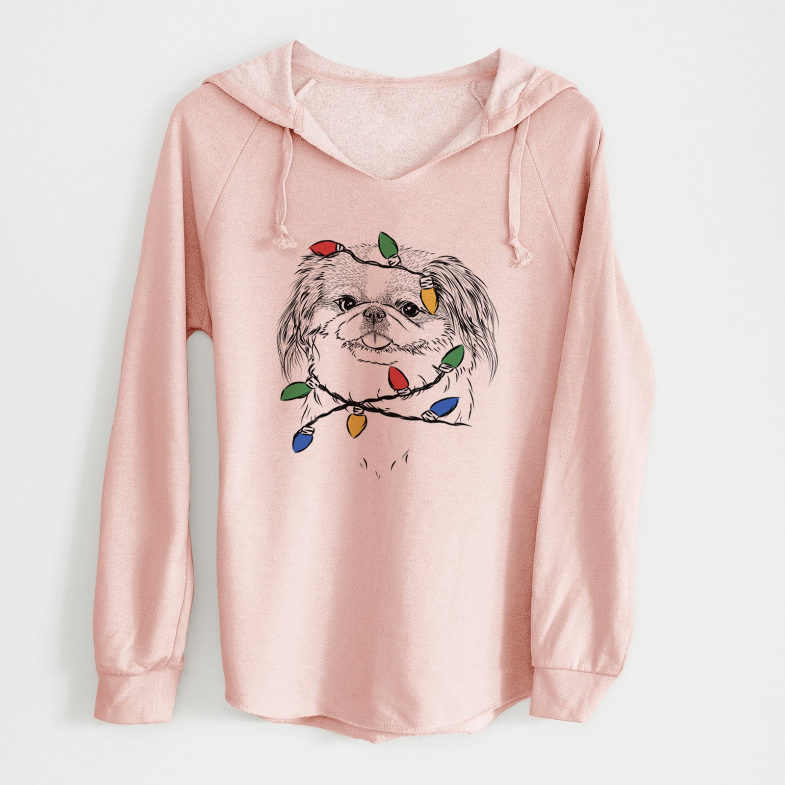 Christmas Lights Abra Bean the Pekingese - Cali Wave Hooded Sweatshirt