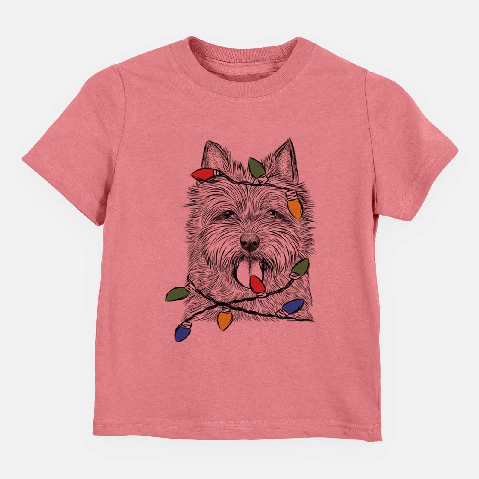 Christmas Lights Alfie the Norwich Terrier - Kids/Youth/Toddler Shirt