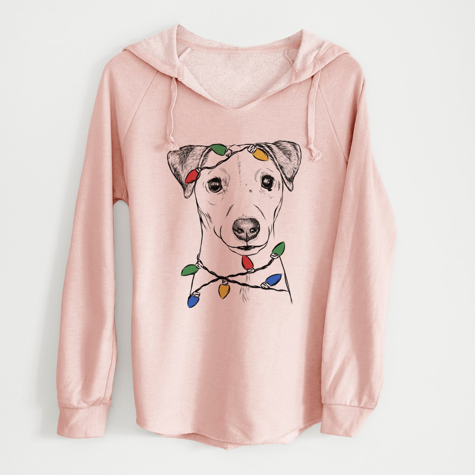 Christmas Lights Ally the Jack Russell Terrier - Cali Wave Hooded Sweatshirt