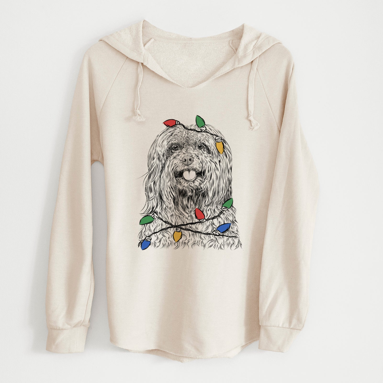Christmas Lights Annie the Mixed Breed - Cali Wave Hooded Sweatshirt