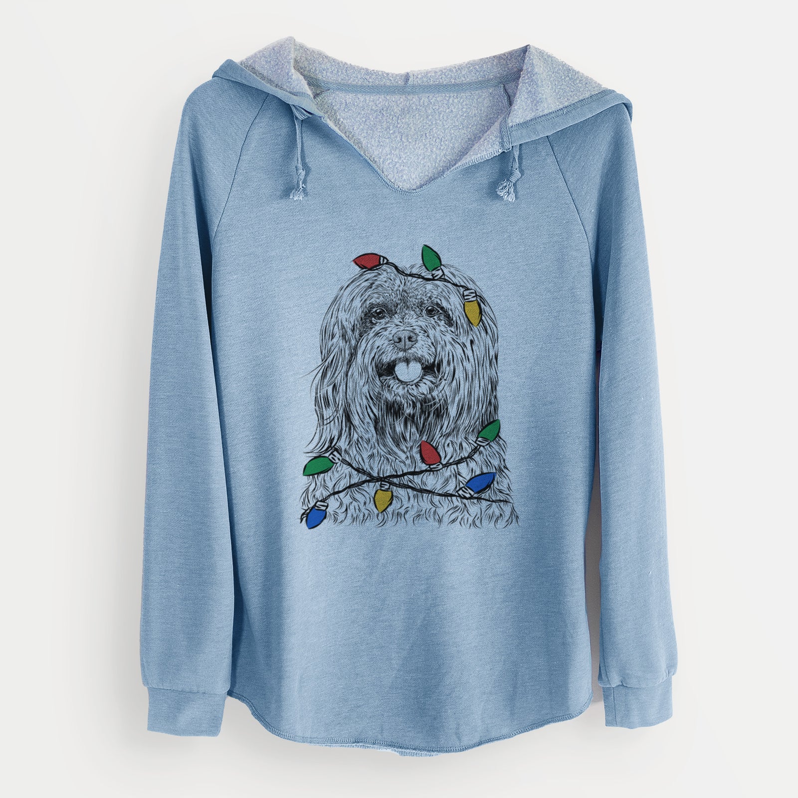 Christmas Lights Annie the Mixed Breed - Cali Wave Hooded Sweatshirt