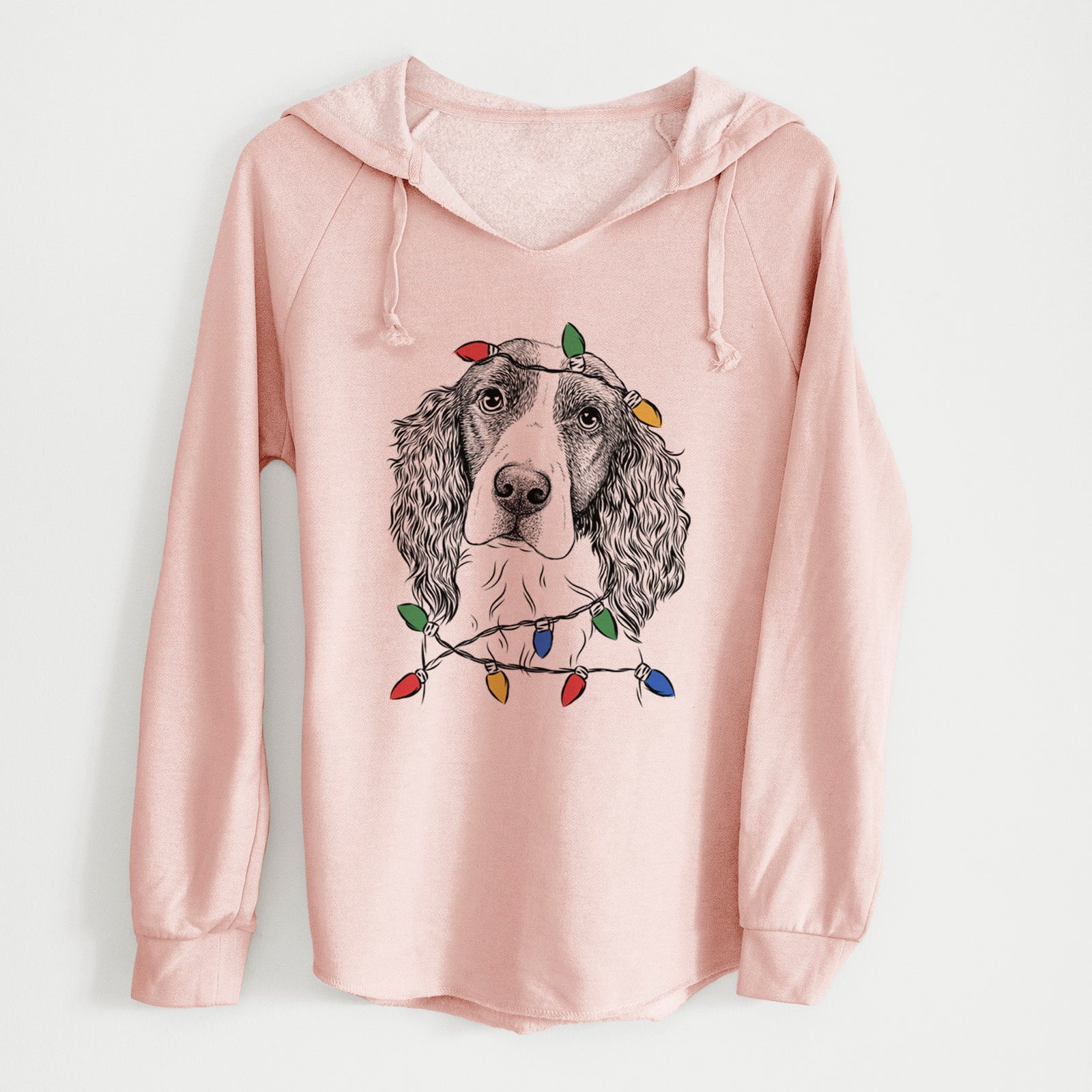 Christmas Lights Annie the English Springer Spaniel - Cali Wave Hooded Sweatshirt
