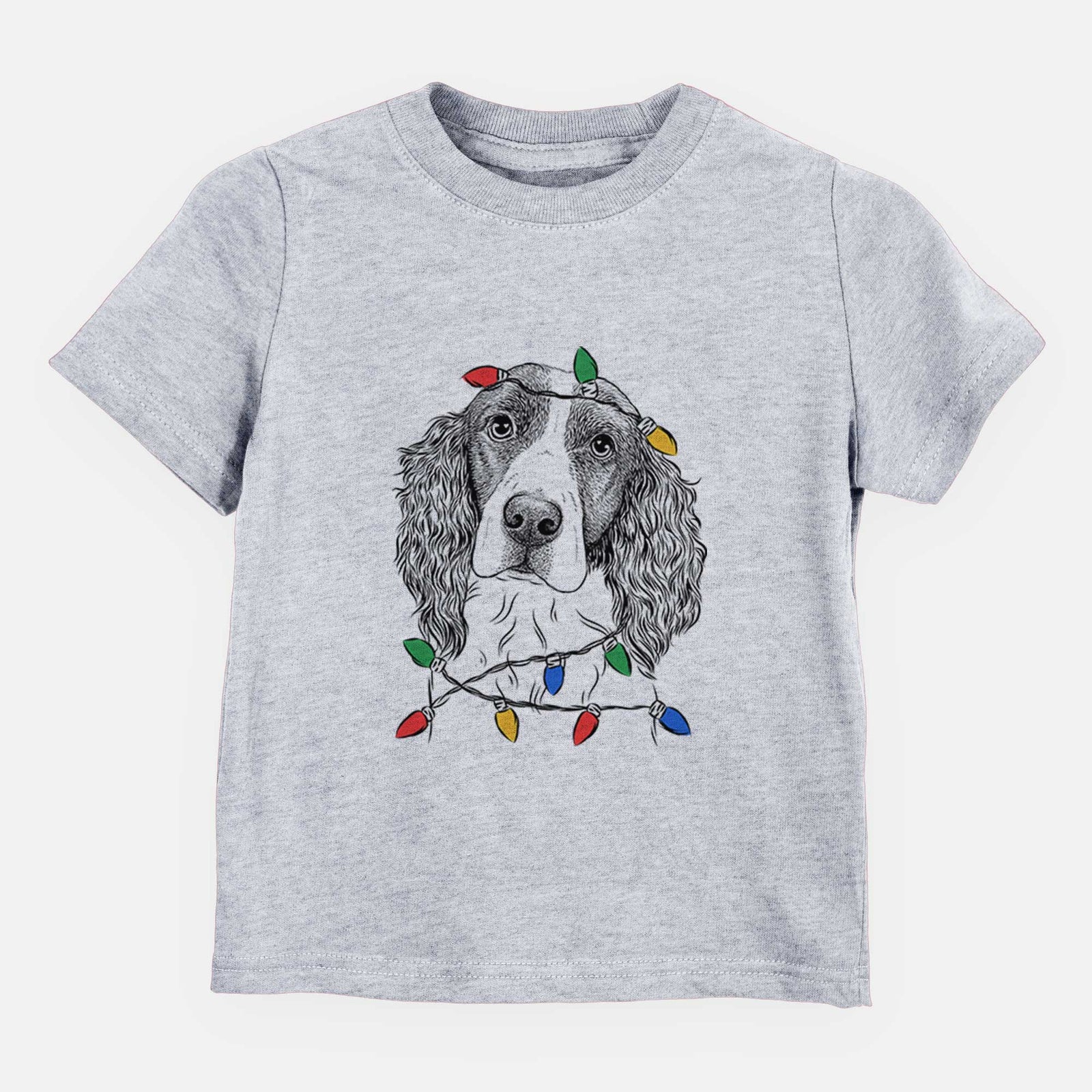 Christmas Lights Annie the English Springer Spaniel - Kids/Youth/Toddler Shirt