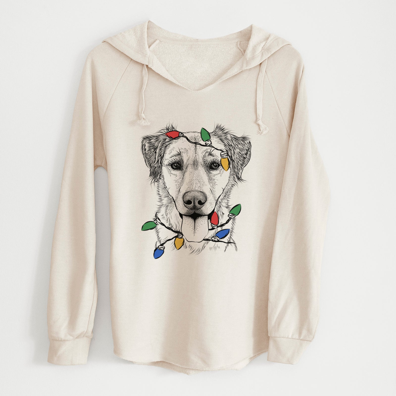 Christmas Lights Apollo the Mixed Breed - Cali Wave Hooded Sweatshirt