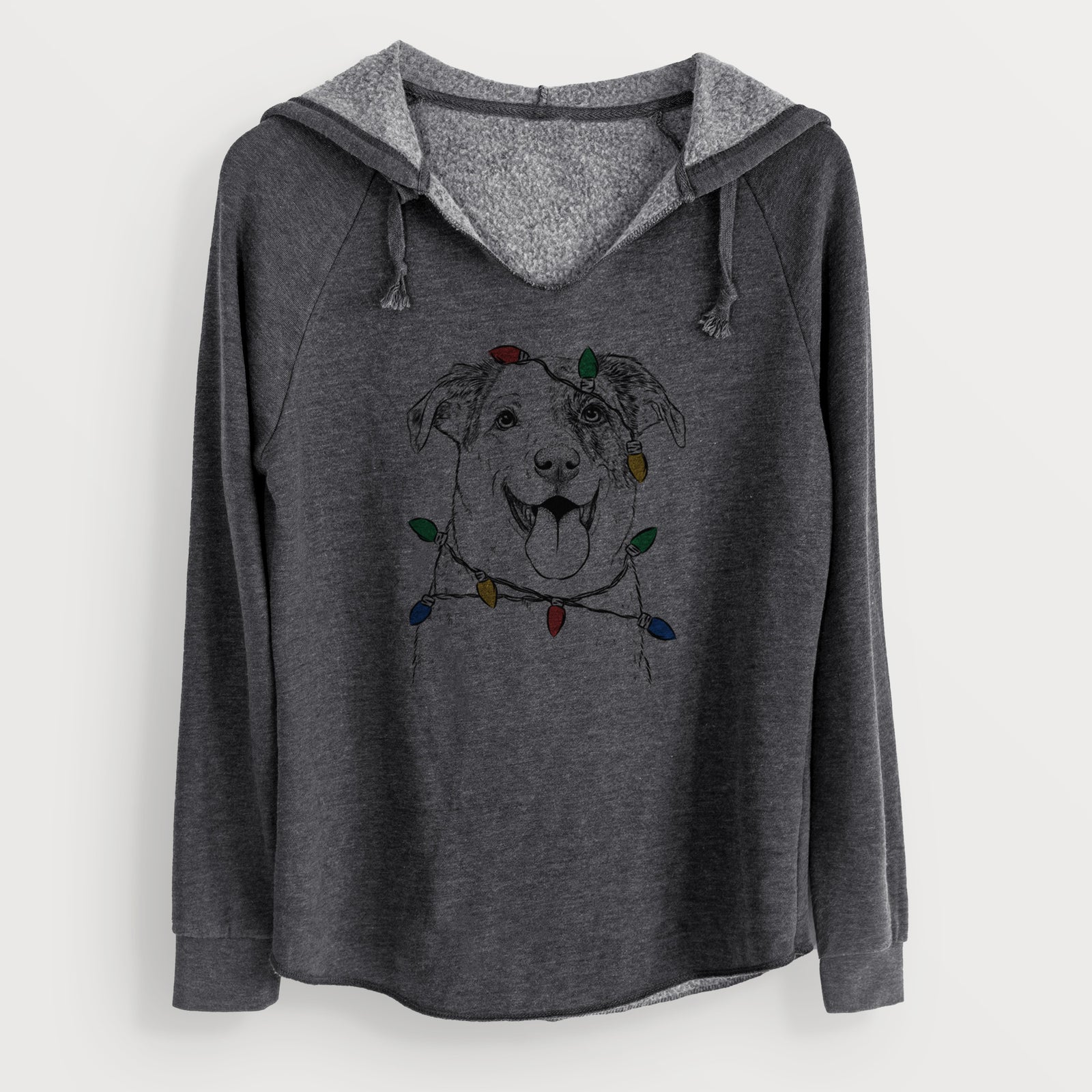 Christmas Lights Archer the Shepherd Mix - Cali Wave Hooded Sweatshirt