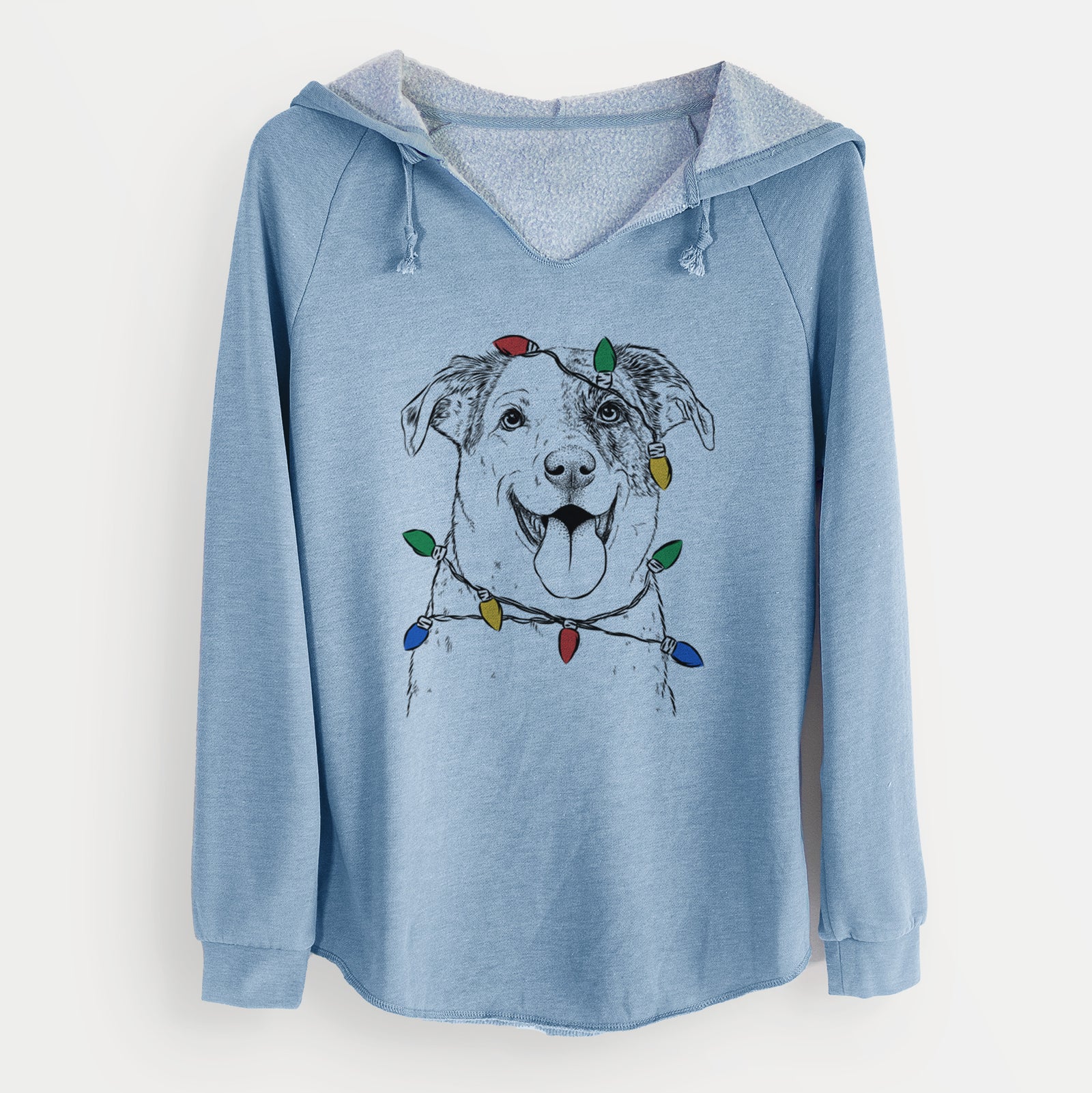 Christmas Lights Archer the Shepherd Mix - Cali Wave Hooded Sweatshirt
