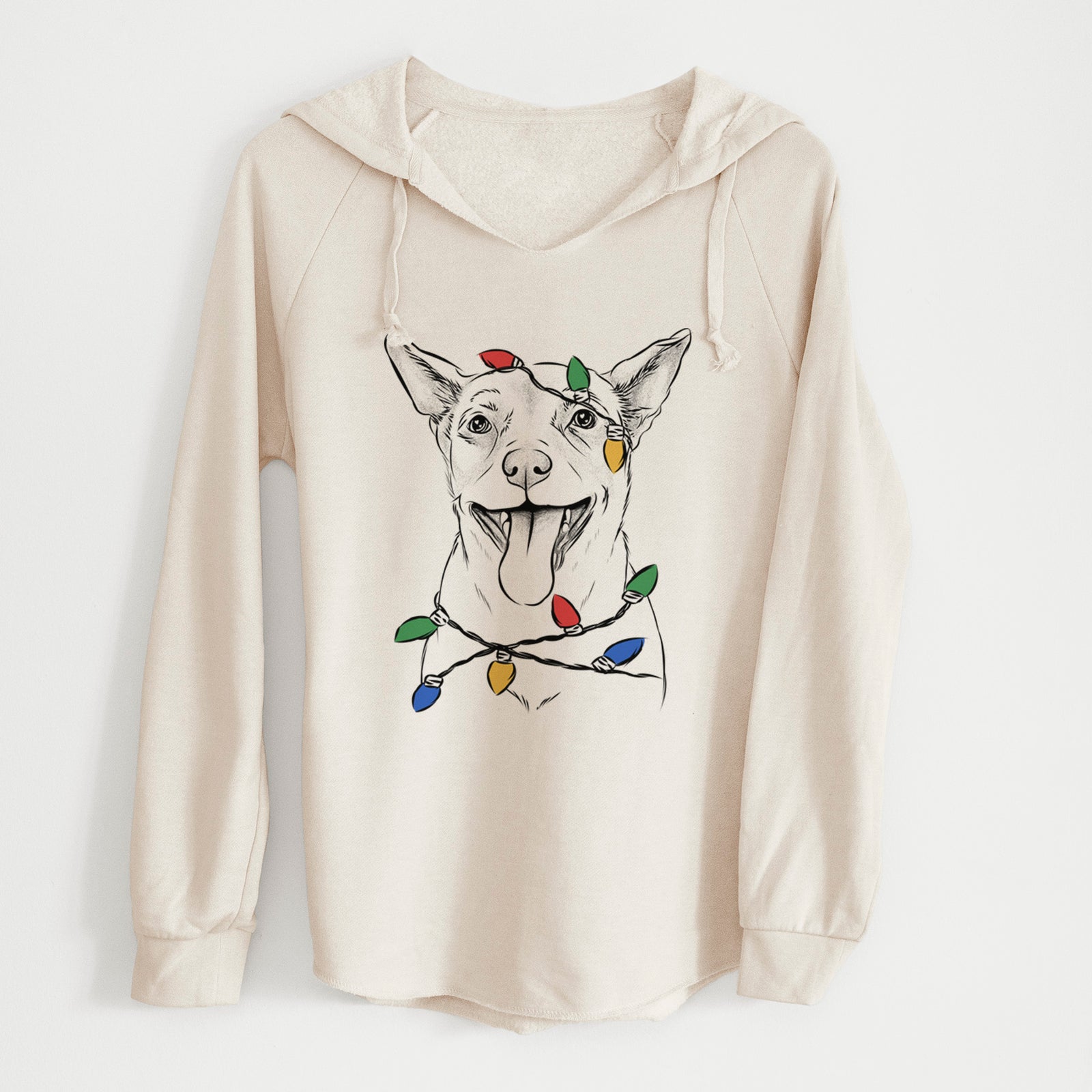 Christmas Lights Archie the Chihuahua Mix - Cali Wave Hooded Sweatshirt