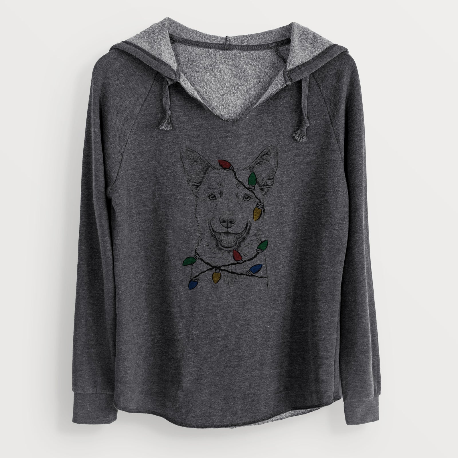 Christmas Lights Arden the Australian Kelpie - Cali Wave Hooded Sweatshirt