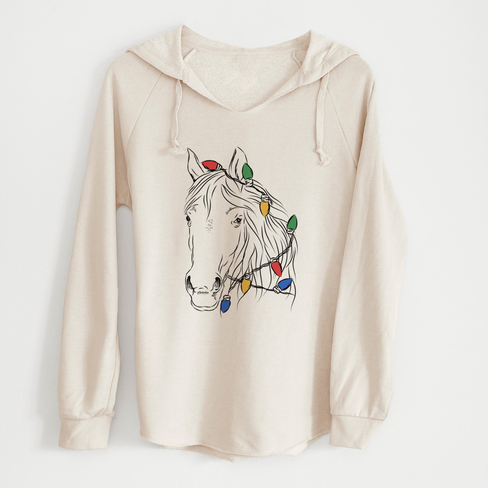 Christmas Lights Aria the Horse - Cali Wave Hooded Sweatshirt