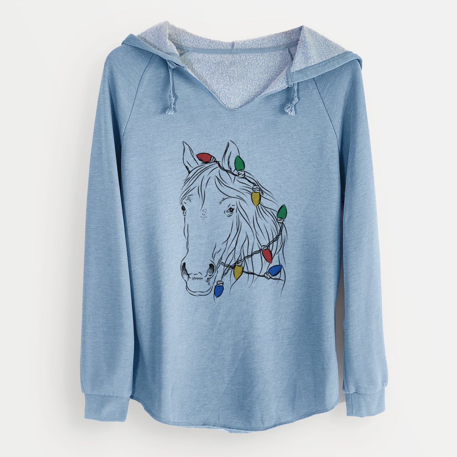 Christmas Lights Aria the Horse - Cali Wave Hooded Sweatshirt