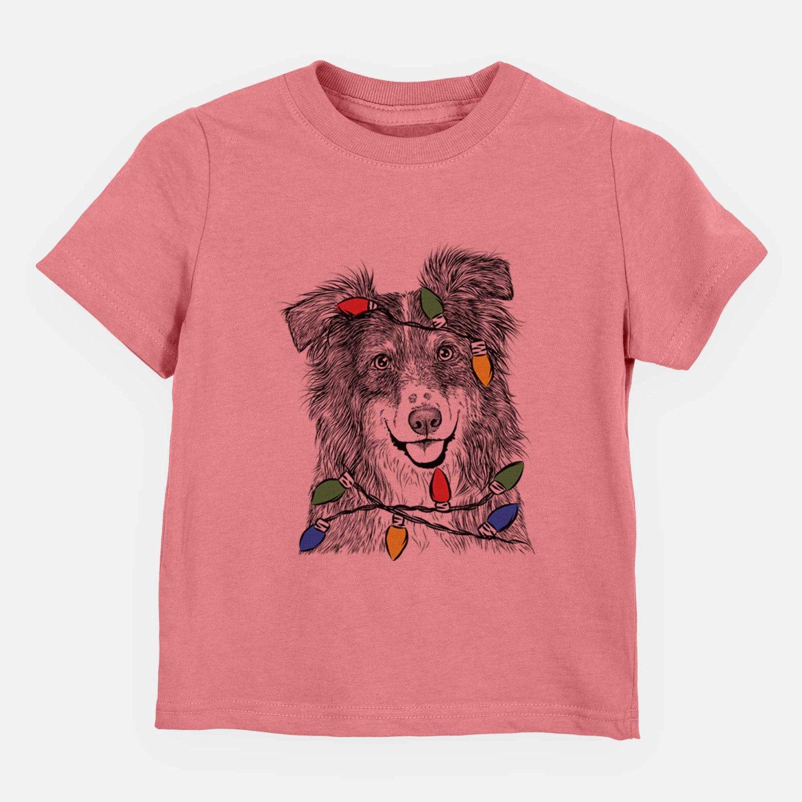 Christmas Lights Aushe the Australian Shepherd - Kids/Youth/Toddler Shirt