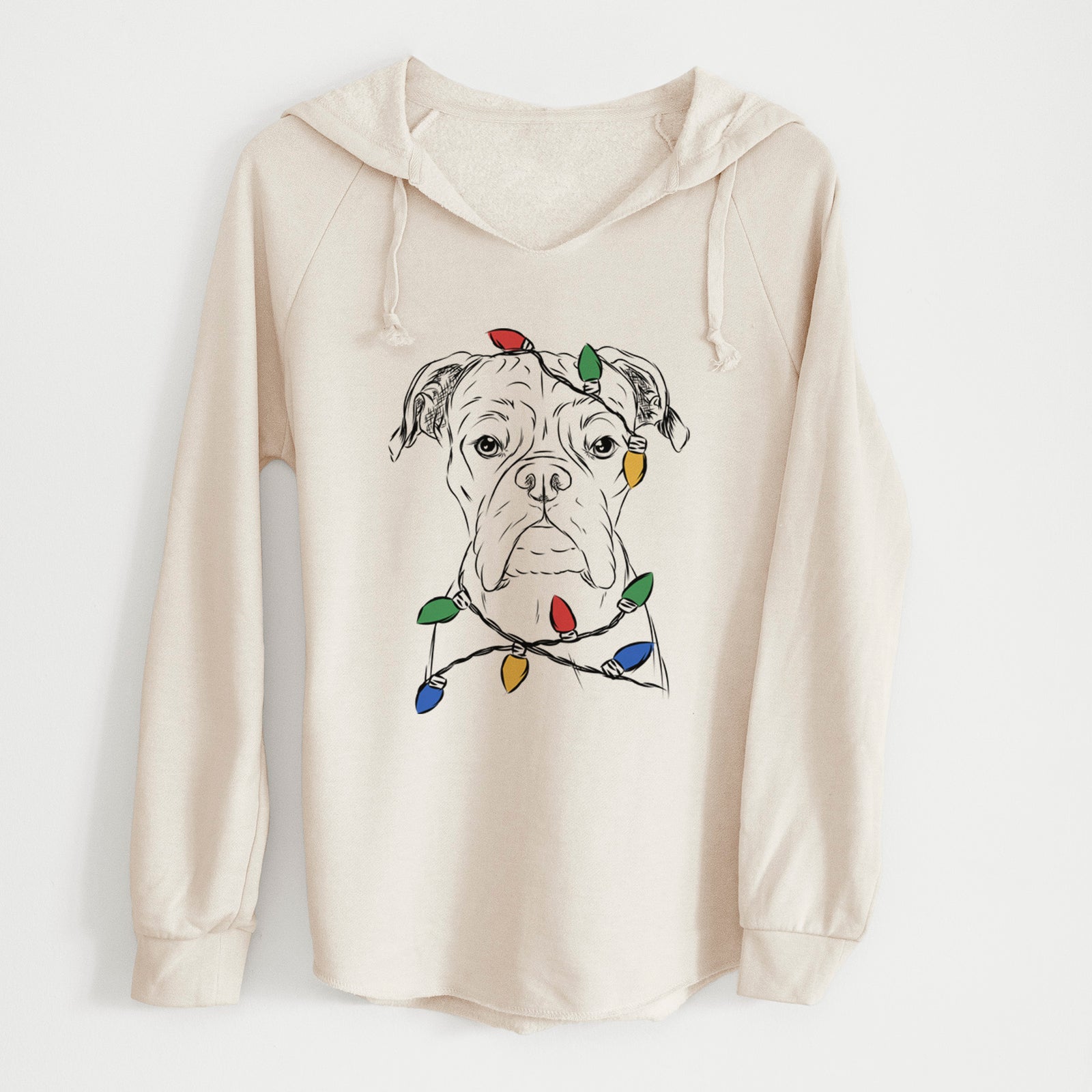 Christmas Lights Axel the Boxer - Cali Wave Hooded Sweatshirt