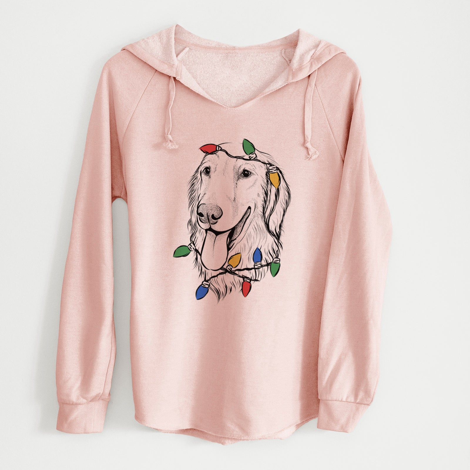 Christmas Lights Bailey the Golden Retriever - Cali Wave Hooded Sweatshirt
