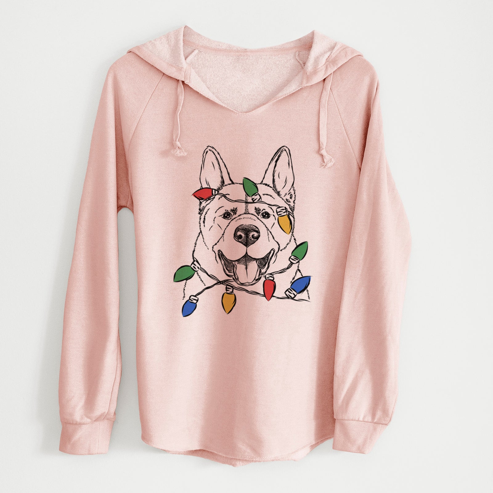 Christmas Lights Baku the Akita - Cali Wave Hooded Sweatshirt