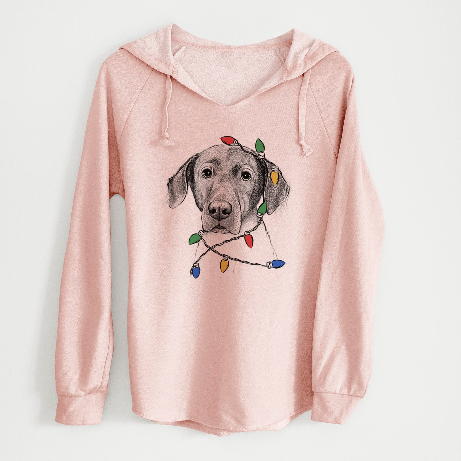 Christmas Lights Baldwin the Mixed Breed - Cali Wave Hooded Sweatshirt
