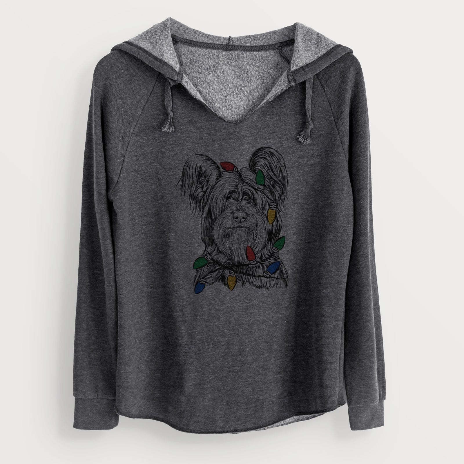Christmas Lights Bandit the Skye Terrier - Cali Wave Hooded Sweatshirt