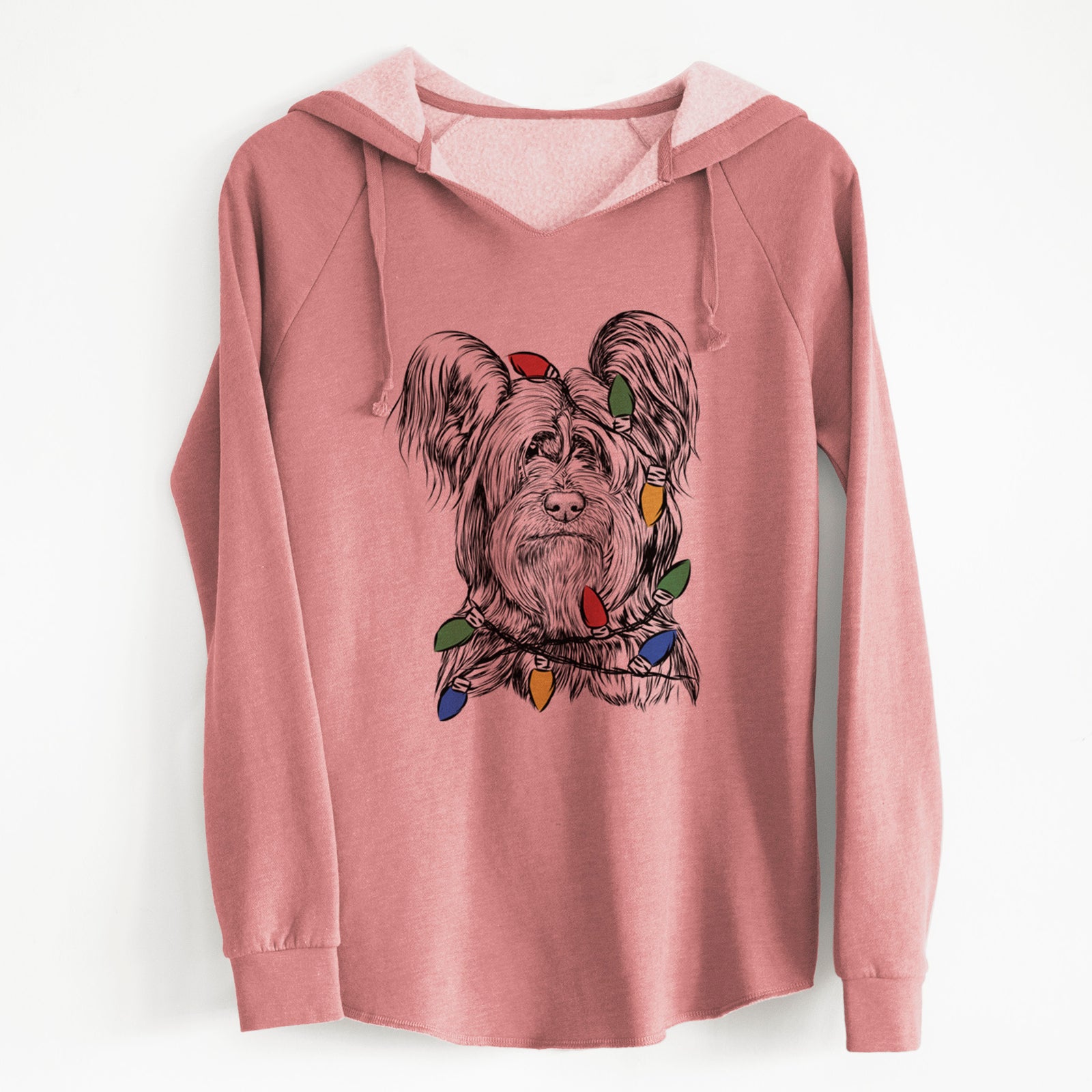 Christmas Lights Bandit the Skye Terrier - Cali Wave Hooded Sweatshirt