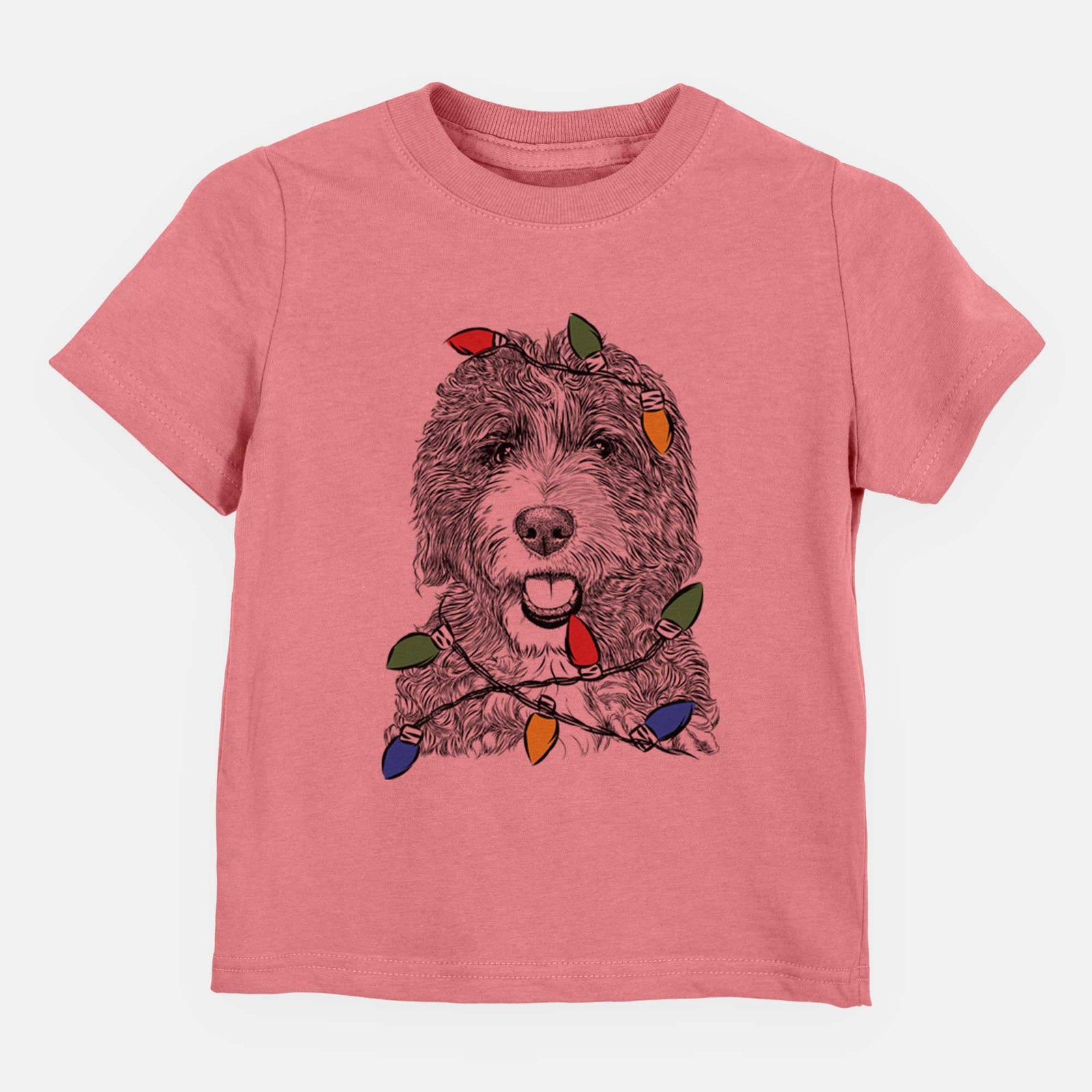 Christmas Lights Bash the Bernedoodle - Kids/Youth/Toddler Shirt