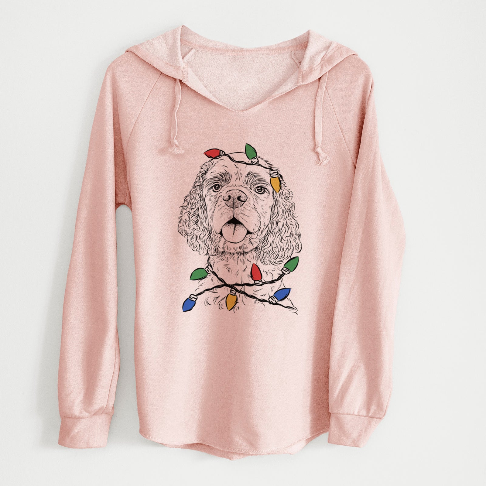 Christmas Lights Baxter the American Cocker Spaniel - Cali Wave Hooded Sweatshirt
