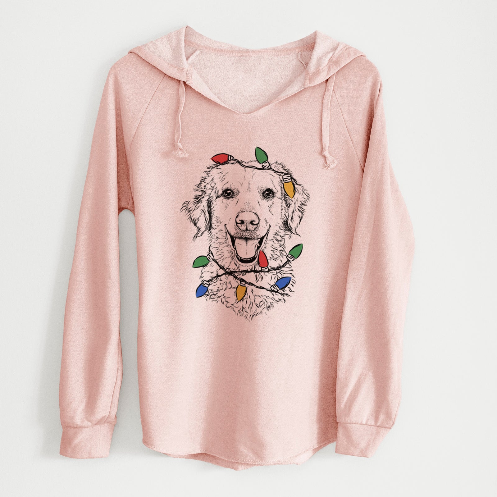Christmas Lights Bella Bean the Goldendoodle - Cali Wave Hooded Sweatshirt