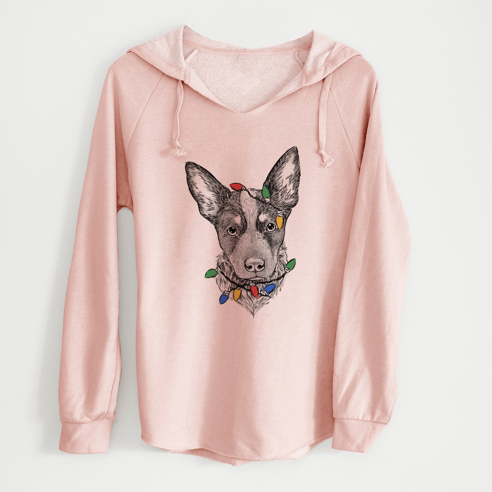 Christmas Lights Bella the Blue Heeler Puppy - Cali Wave Hooded Sweatshirt