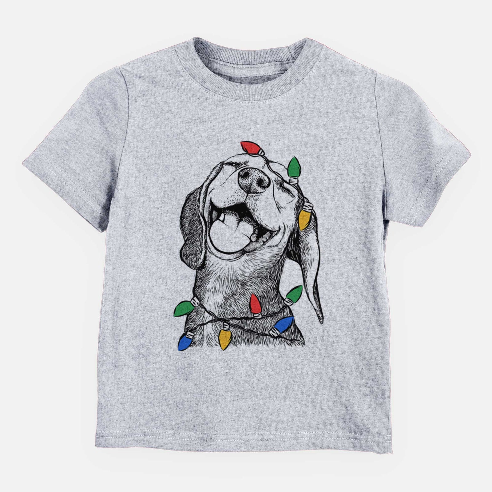 Christmas Lights Belle the Hound Mix - Kids/Youth/Toddler Shirt