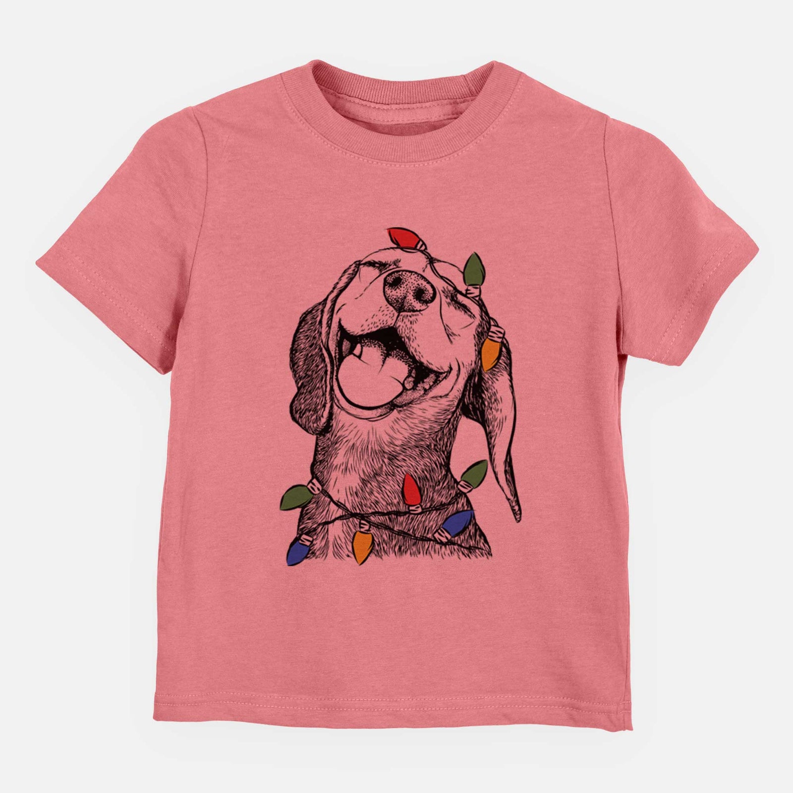 Christmas Lights Belle the Hound Mix - Kids/Youth/Toddler Shirt