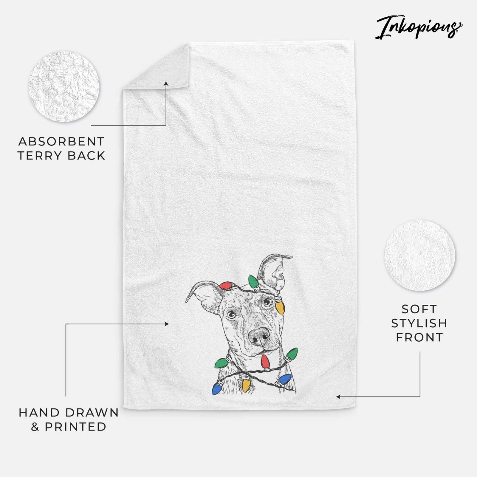 Bianca the Mixed Breed Decorative Hand Towel