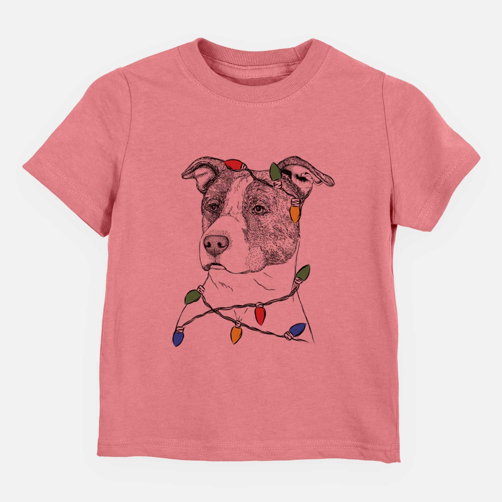 Christmas Lights Blu the Pitbull - Kids/Youth/Toddler Shirt