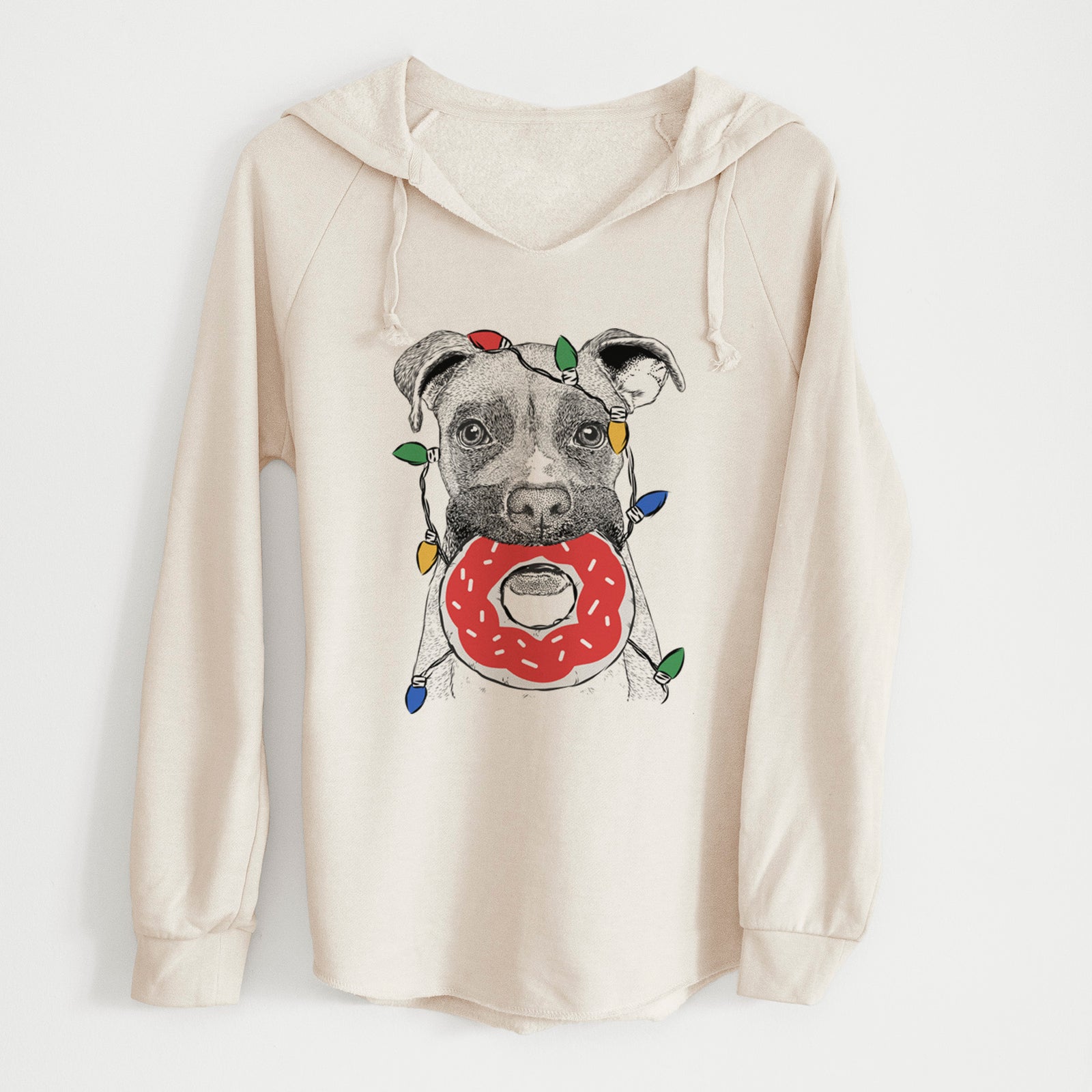 Christmas Lights Bo the Boxer - Cali Wave Hooded Sweatshirt