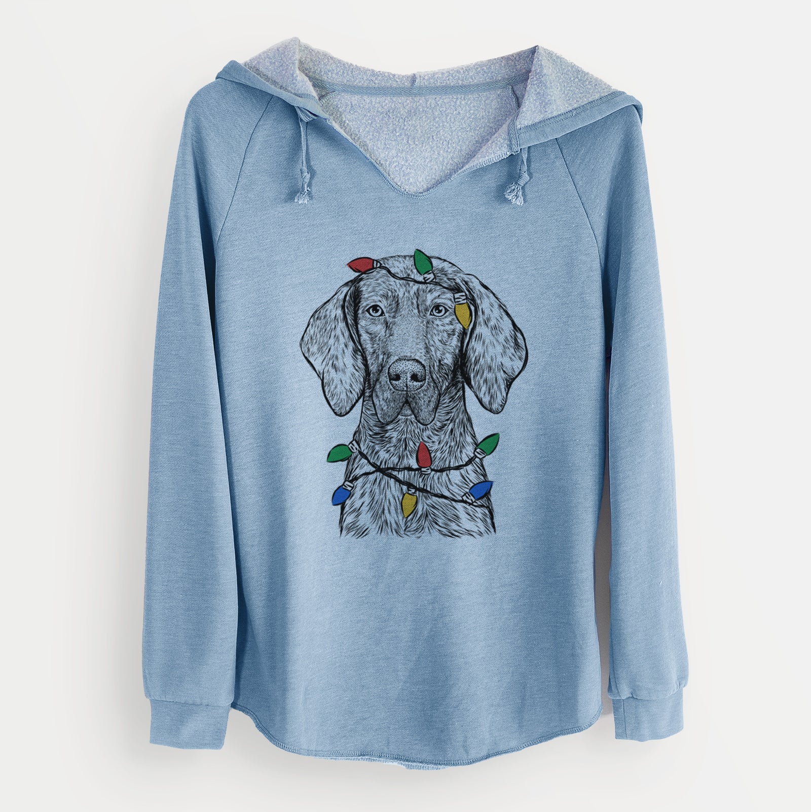 Christmas Lights Boone the Plott Hound - Cali Wave Hooded Sweatshirt