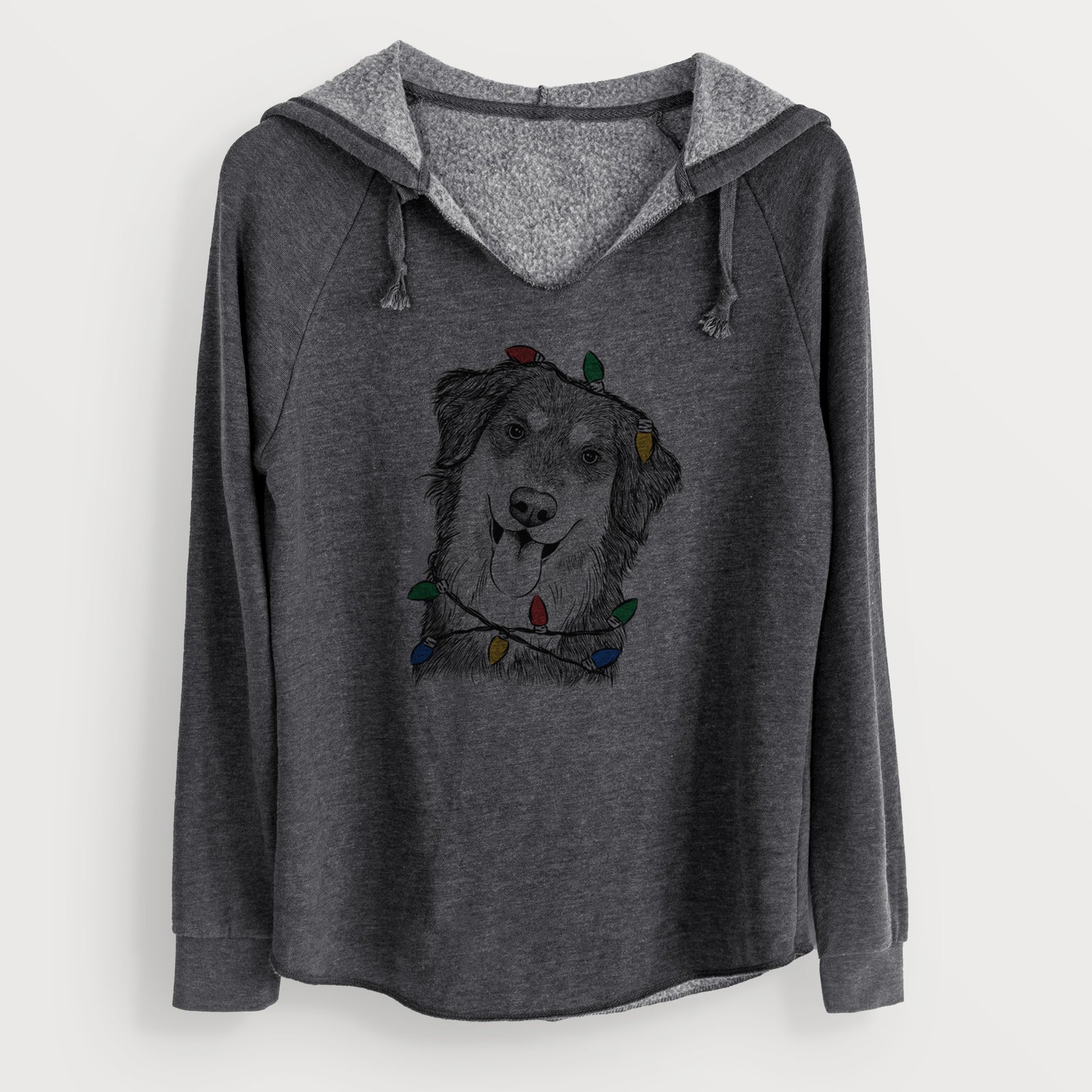 Christmas Lights Brodie the Golden Aussie - Cali Wave Hooded Sweatshirt